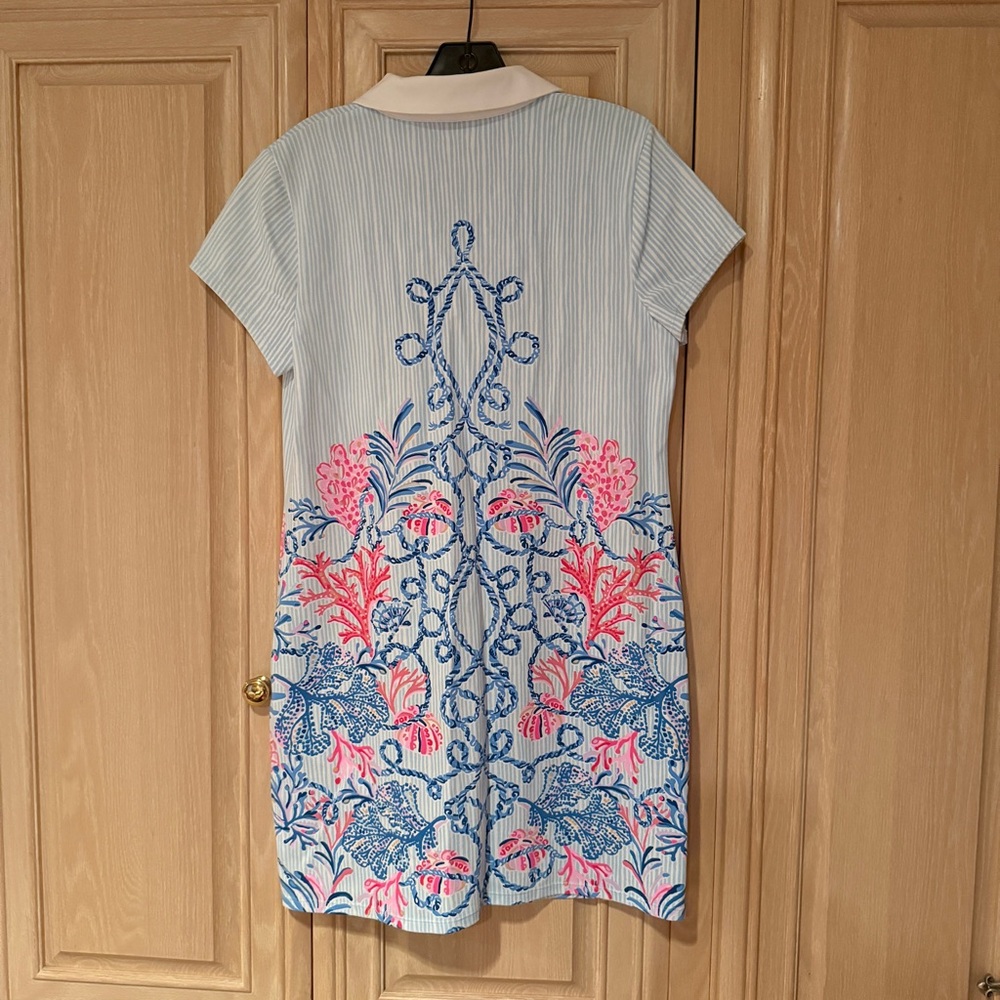 EUC Lilly Pulitzer Cayo Costa UPF 50 Dress in Naut Today Engineered - Picture 2 of 9